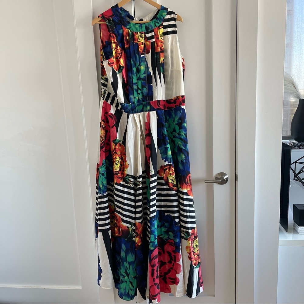 Multicolor, multi print maxi dress